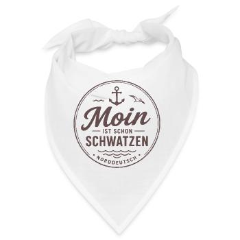 Norddeutscher Küstenhumor - Bandana - Weiß - Vorne