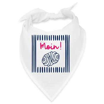 Moin Hamburg Franzbrötchen - Bandana - Weiß - Vorne