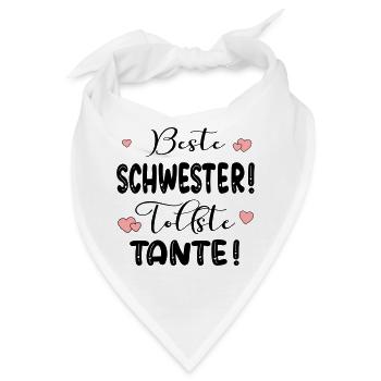 Schwester Tante Baby - Bandana - Weiß - Vorne