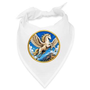 Pegasus über dem Hügel - Bandana - Weiß - Vorne