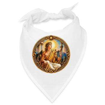 Goldene Sonnenharfe der Muse - Bandana - Weiß - Vorne