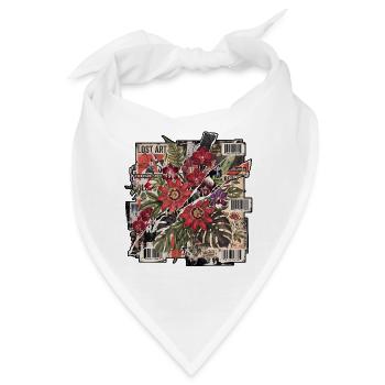 Sticker Collage Dschungelblüte - Bandana - Weiß - Vorne