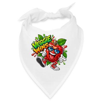 Veggie gewinnt - Bandana - Weiß - Vorne