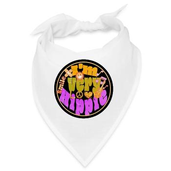 Sonne Groove Liebe Musik - I'm very hippie  - Bandana - Weiß - Vorne