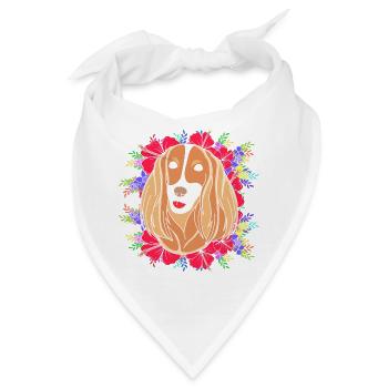 Cocker Spaniel - Bandana - Weiß - Vorne