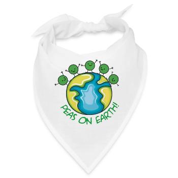 Erbsen auf der Erde - Bandana - Weiß - Vorne