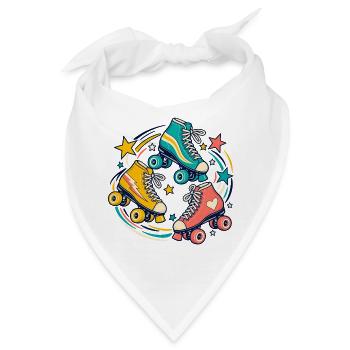 Rollschuhrunde – Gemeinsam in Bewegung - Bandana - Weiß - Vorne