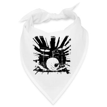 Schlagzeug Grafik - Bandana - Weiß - Vorne