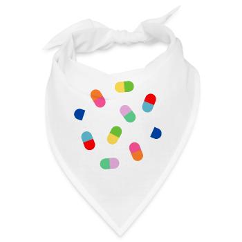 Farbblock-Kapsel-Burst - Bandana - Weiß - Vorne