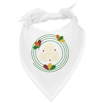 Triskel - Der ewige Kreislauf - Bandana - Weiß - Vorne