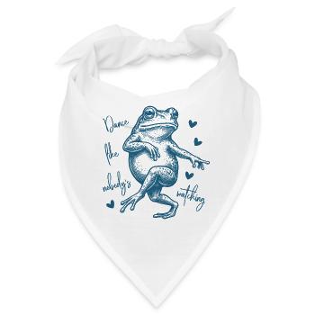 Dance like nobody's watching - Tanzender Frosch - Bandana - Weiß - Vorne