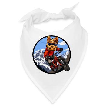 Yorkshire Terrier Mountainbike - Bandana - Weiß - Vorne
