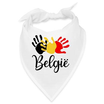 Hände Belgien Englisch - Bandana - Weiß - Vorne