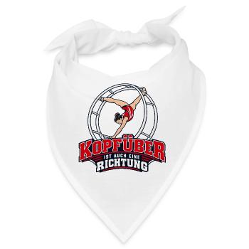 Kopfueber Ringakrobatik Rhönrad  - Bandana - Weiß - Vorne