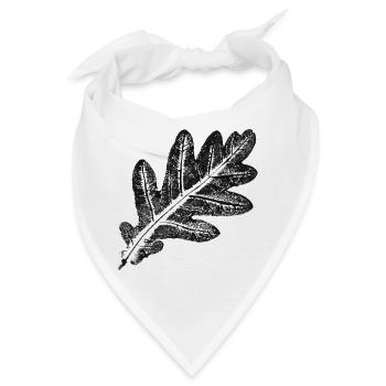 Eichenblatt - Natur & Wald Botanik Design - Bandana - Weiß - Vorne