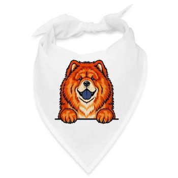 Chow Chow - Bandana - Weiß - Vorne