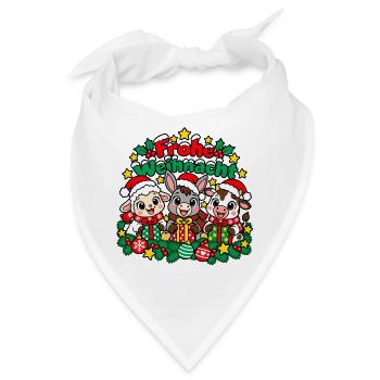 Bauernhof Weihnachten - Bandana - Weiß - Vorne