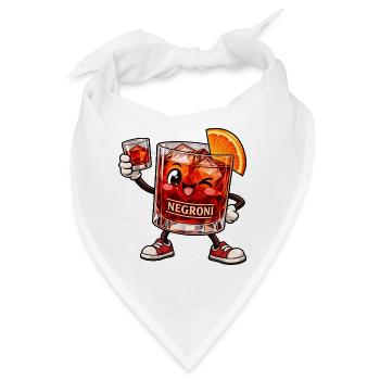 Negroni Kawaii Style – Süßer Cocktailspaß - Bandana - Weiß - Vorne