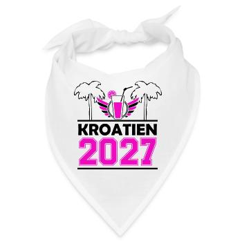 2027 Kroatien - Bandana - Weiß - Vorne