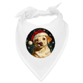 Border Collie Weihnachten - Bandana - Weiß - Vorne