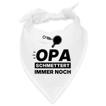 Opa schmettert immer noch – Tischtennis Shirt - Bandana - Weiß - Vorne
