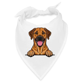 Rhodesian Ridgeback - Bandana - Weiß - Vorne