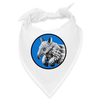 kleines Tapir in rundem kreis - Bandana - Weiß - Vorne