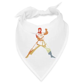 Karate Vintage Look - Bandana - Weiß - Vorne
