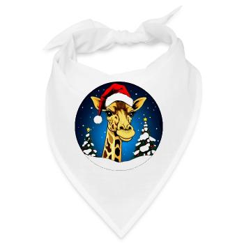 Giraffen Weihnachten - Bandana - Weiß - Vorne