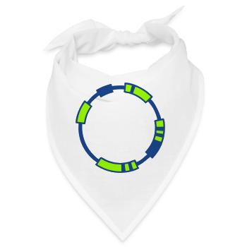 Plasmid DNA Genetik Logo - Bandana - Weiß - Vorne