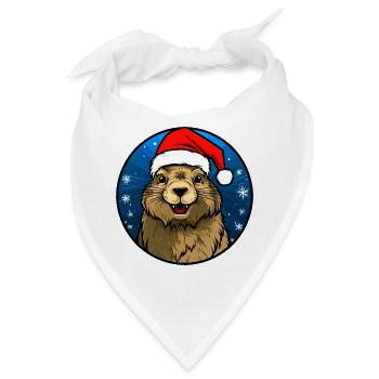 Murmeltiere Christmas - Bandana - Weiß - Vorne