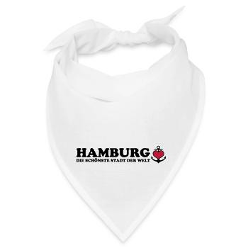 Hamburg Die schönste Stadt der Welt / Anker 2c - Bandana - Weiß - Vorne