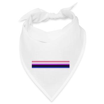 Genderfluid Flagge - Bandana - Weiß - Vorne