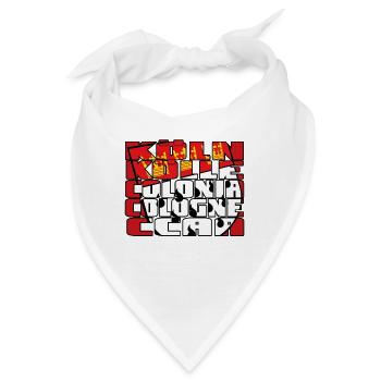 Köln Namen - Bandana - Weiß - Vorne