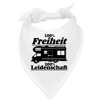 Wohnmobil,Camping,Fun Shirt,Wohnmobil Freiheit(25) - Bandana - Weiß - Vorne