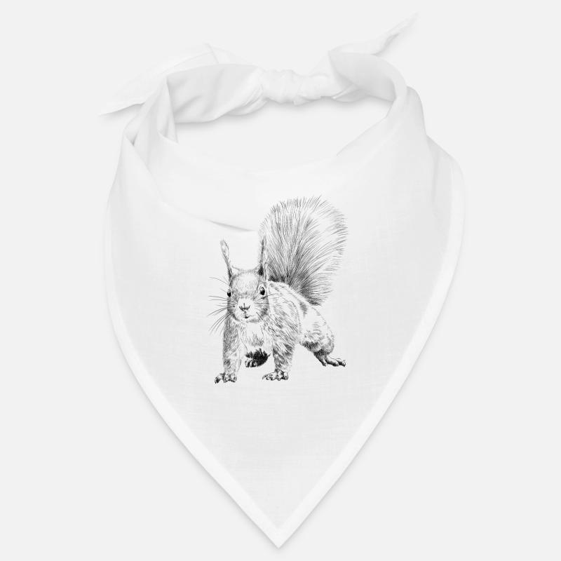 Eichhörnchen  - Bandana - Weiß