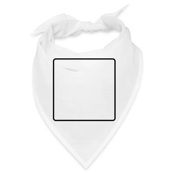 abgerundetes Rechteck - Bandana - Weiß - Vorne