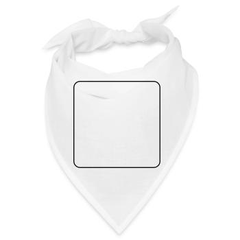 Rechteck abgerundete Ecke - Bandana - Weiß - Vorne