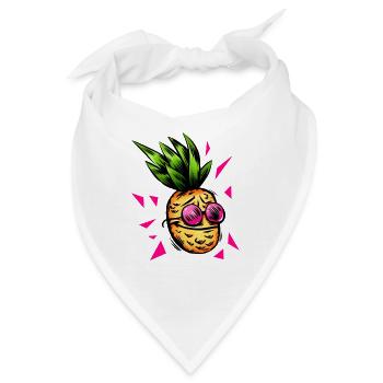 Ananas Groove Neon Sonnenbrille - Bandana - Weiß - Vorne