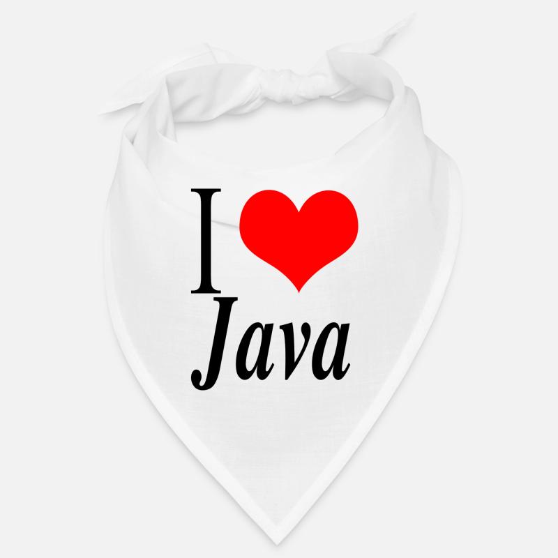 Ich liebe Java - Bandana - Weiß