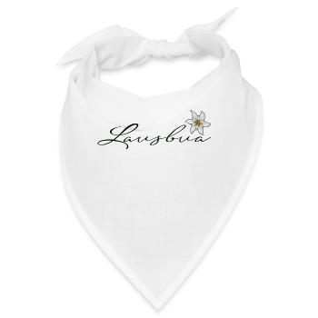 Lausbua mit Edelweiss - Bandana - Weiß - Vorne