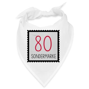 runder Geburtstag 80. Geburtstag Geschenk - Bandana - Weiß - Vorne