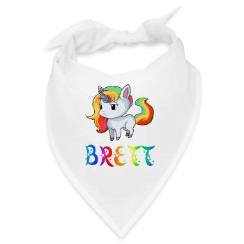 Einhorn Brett - Bandana - Weiß - Vorne
