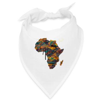 Afrika Kontinent - Bandana - Weiß - Vorne