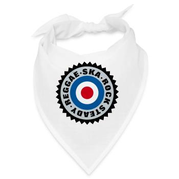Ska, Rock Steady, Reggae Mod Target - Bandana - Weiß - Vorne