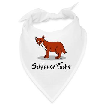 Schlau Intelligent - Schlauer Fuchs - Bandana - Weiß - Vorne