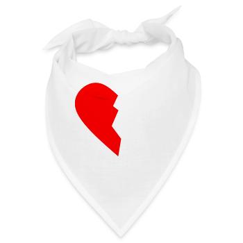 HALB HEART LINKS - Bandana - Weiß - Vorne