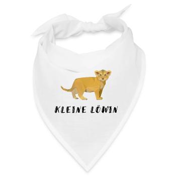 kleine Löwin löwe leo kämpfen mut tochter Partner - Bandana - Weiß - Vorne