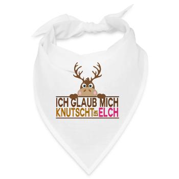 Ich glaub mich knutscht ein Elch - Bandana - Weiß - Vorne