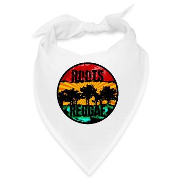 Reggae Roots Sonnenuntergang Design - Bandana - Weiß - Vorne